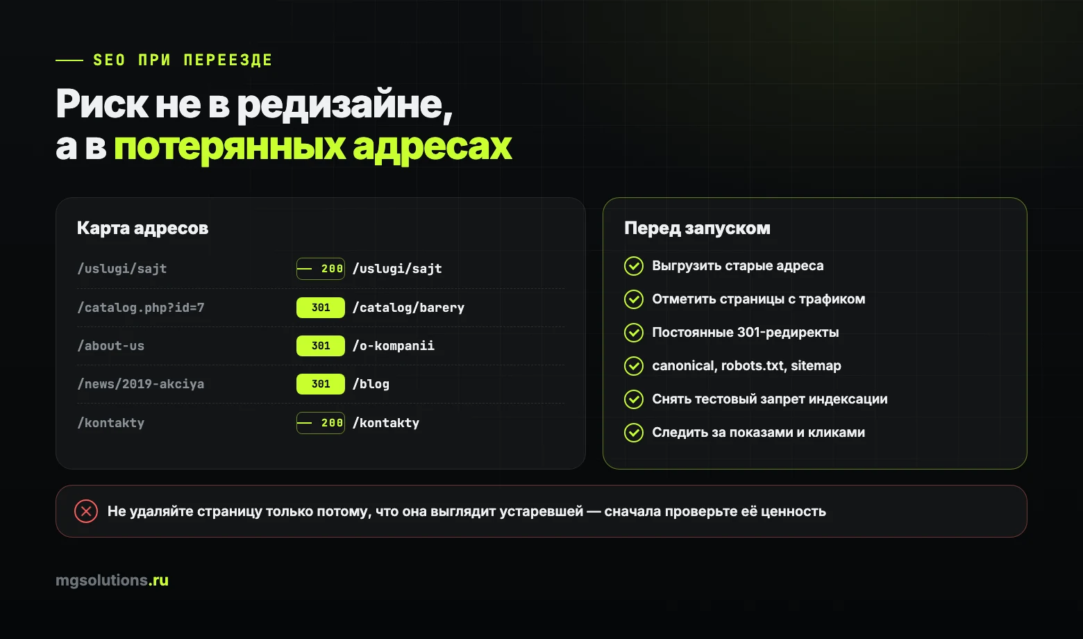 Как не потерять SEO при переезде сайта: карта адресов и 301-редиректы